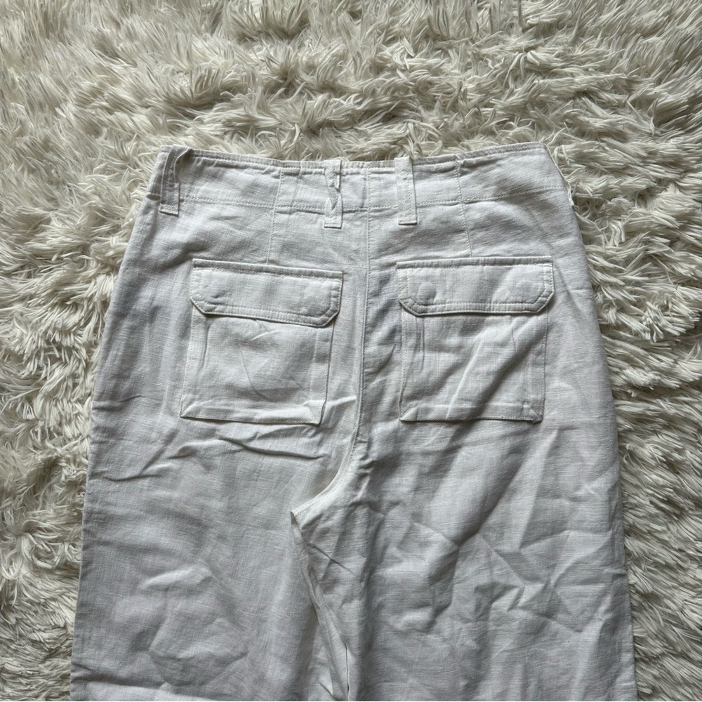 Jcrew Seaside Cargo Pant In Linen Tencel Lyocell Blend Size 00 and 2 Available - Picture 8 of 12